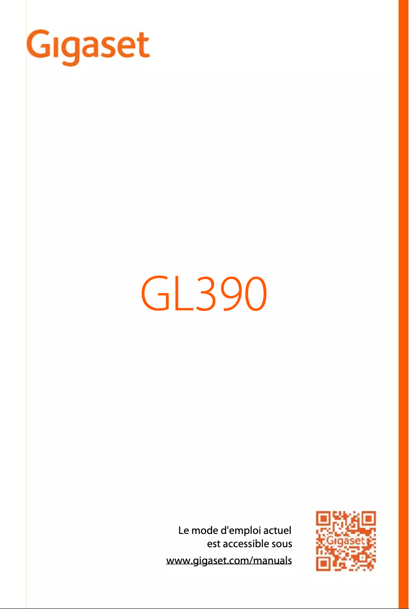 Page 1 de la notice Manuel utilisateur Gigaset GL390