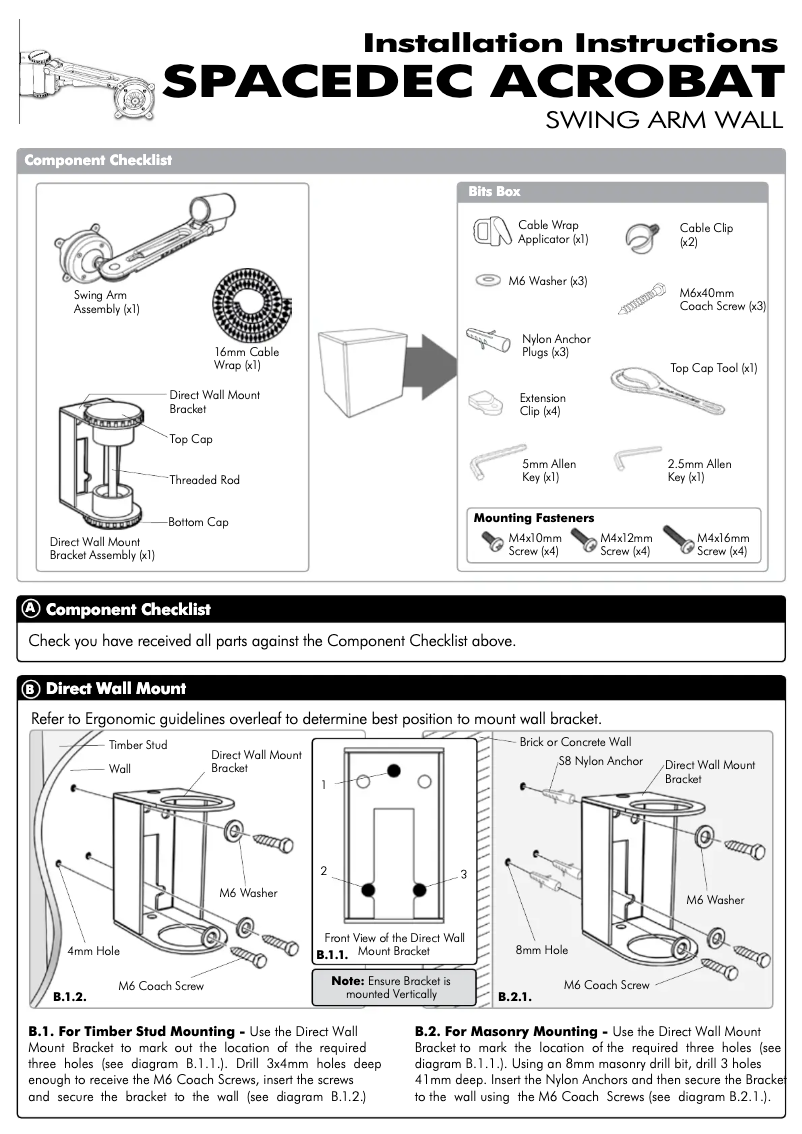Page 1 de la notice Manuel utilisateur Atdec SD-SA-DW-S