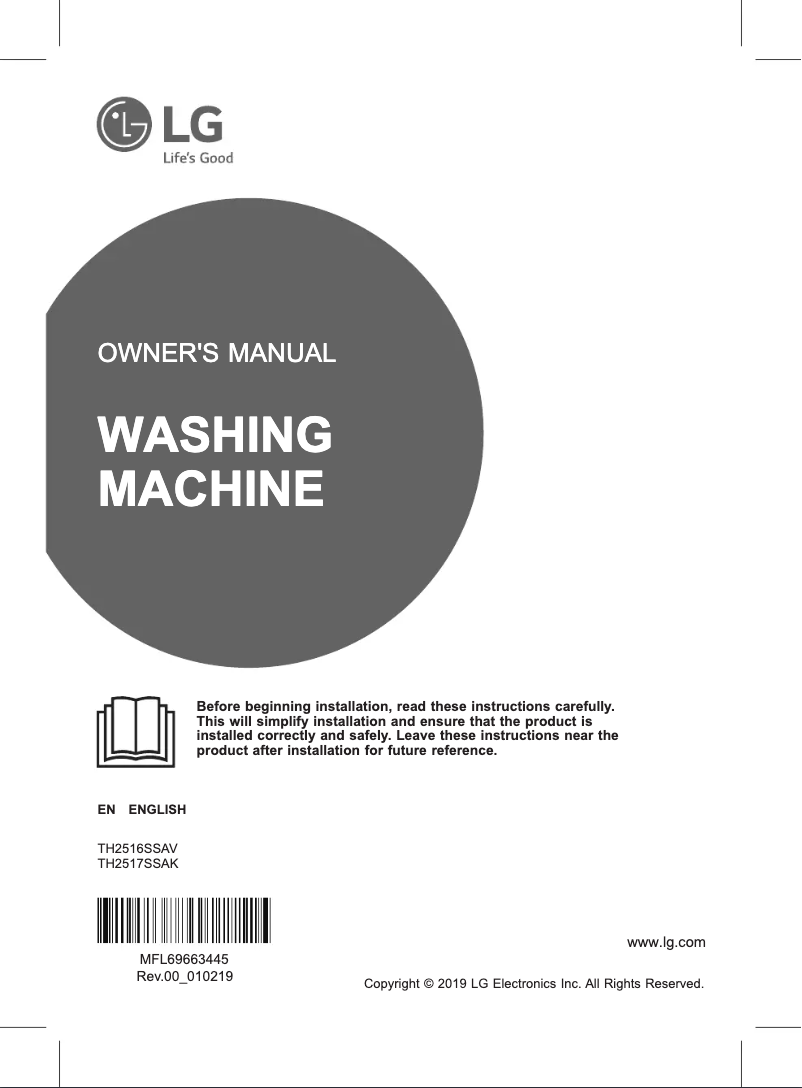 Image de la première page du manuel de l'appareil TH2516SSAV