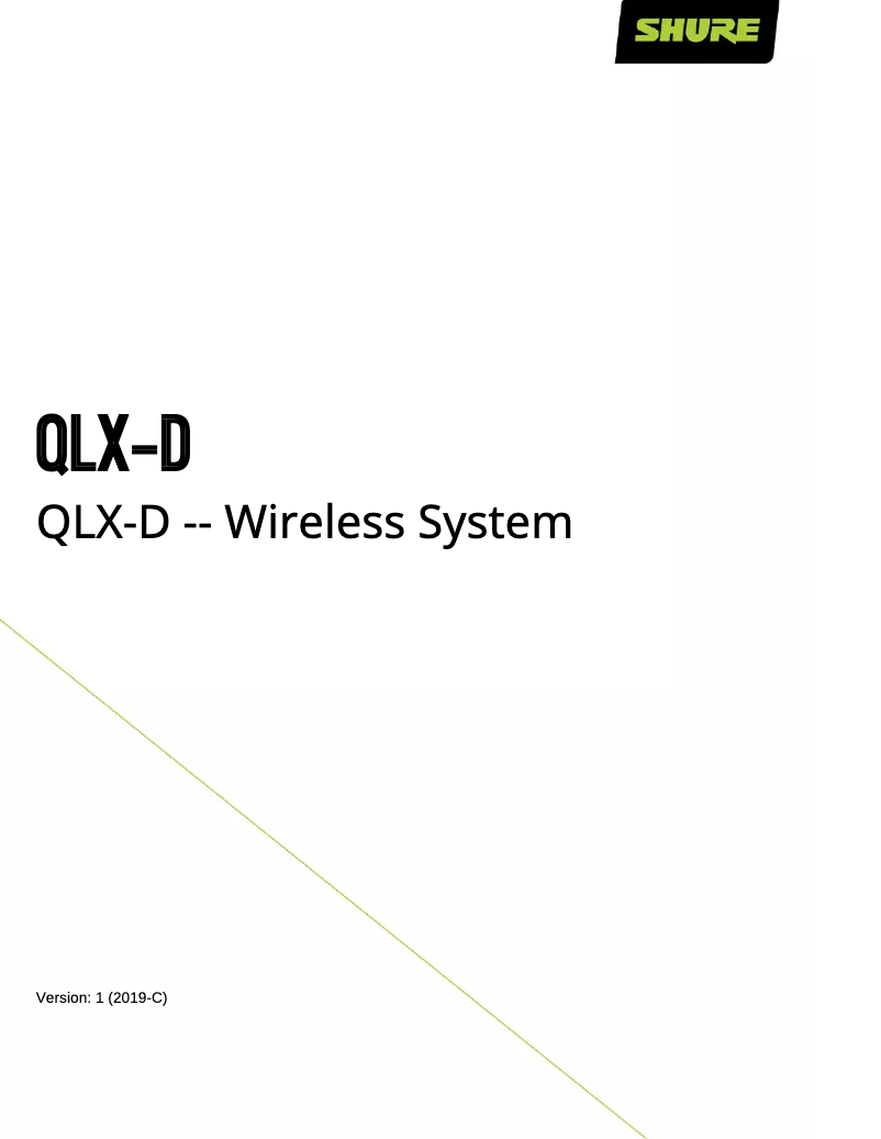 Image de la première page du manuel de l'appareil QLXD24/SM58-G50