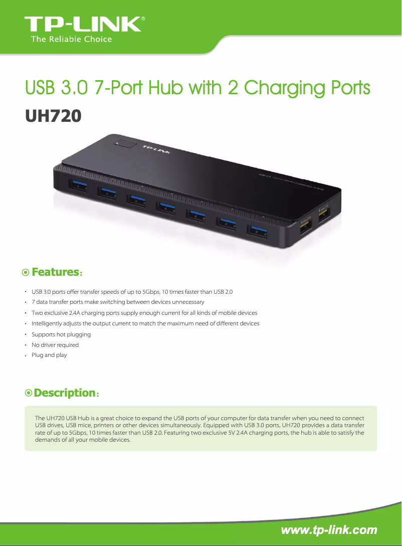 Page n°1 - Brochure TP-Link UH720