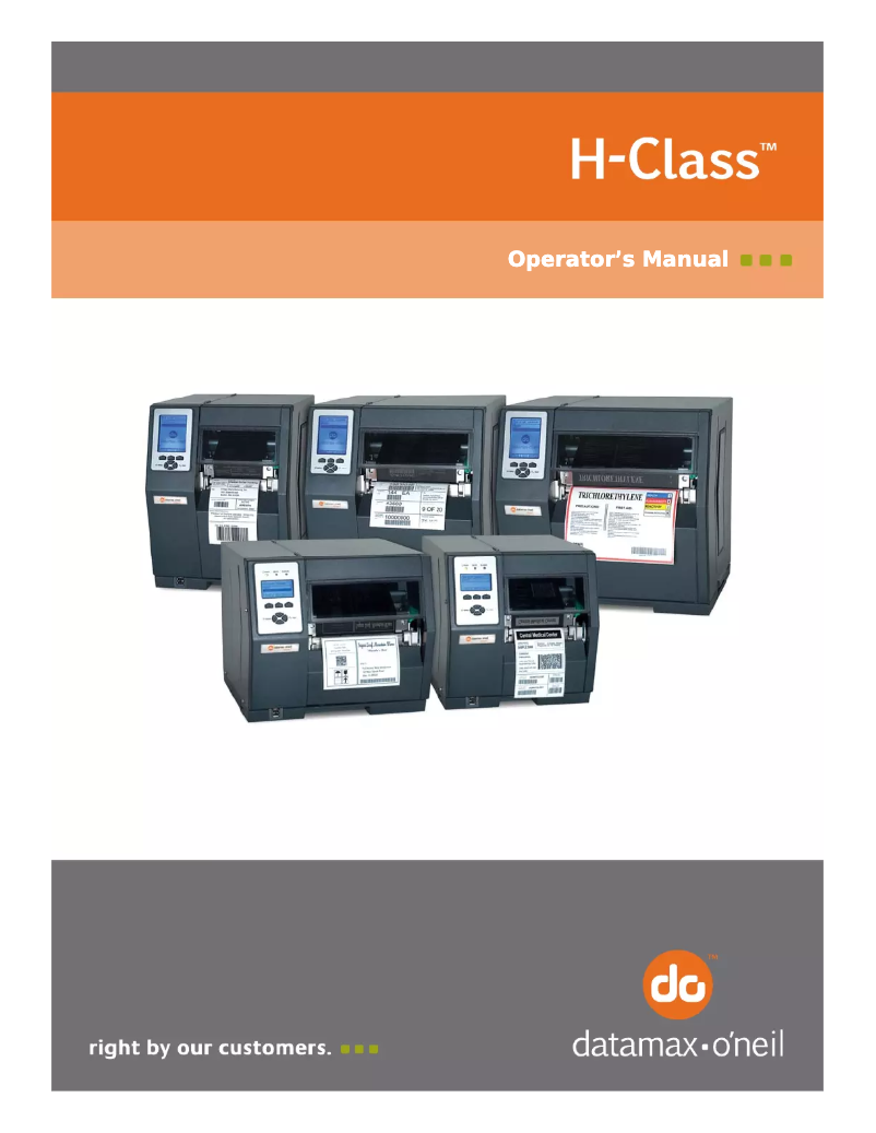 Page 1 de la notice Manuel utilisateur Datamax O'Neil H-6308