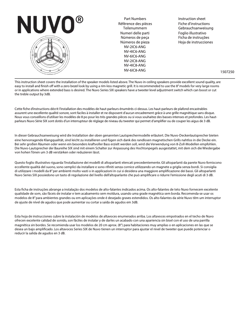 Página 1 del manual Manual de usuario NUVO NV-4IC-8ANG