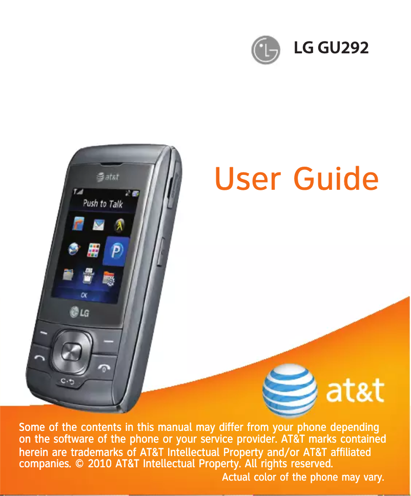 Page 1 de la notice Manuel utilisateur AT&T GU292