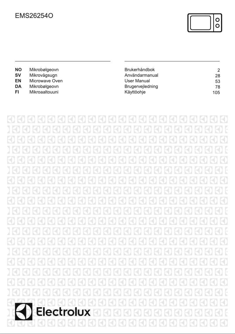 Page 1 de la notice Manuel utilisateur Electrolux EMS26254OK