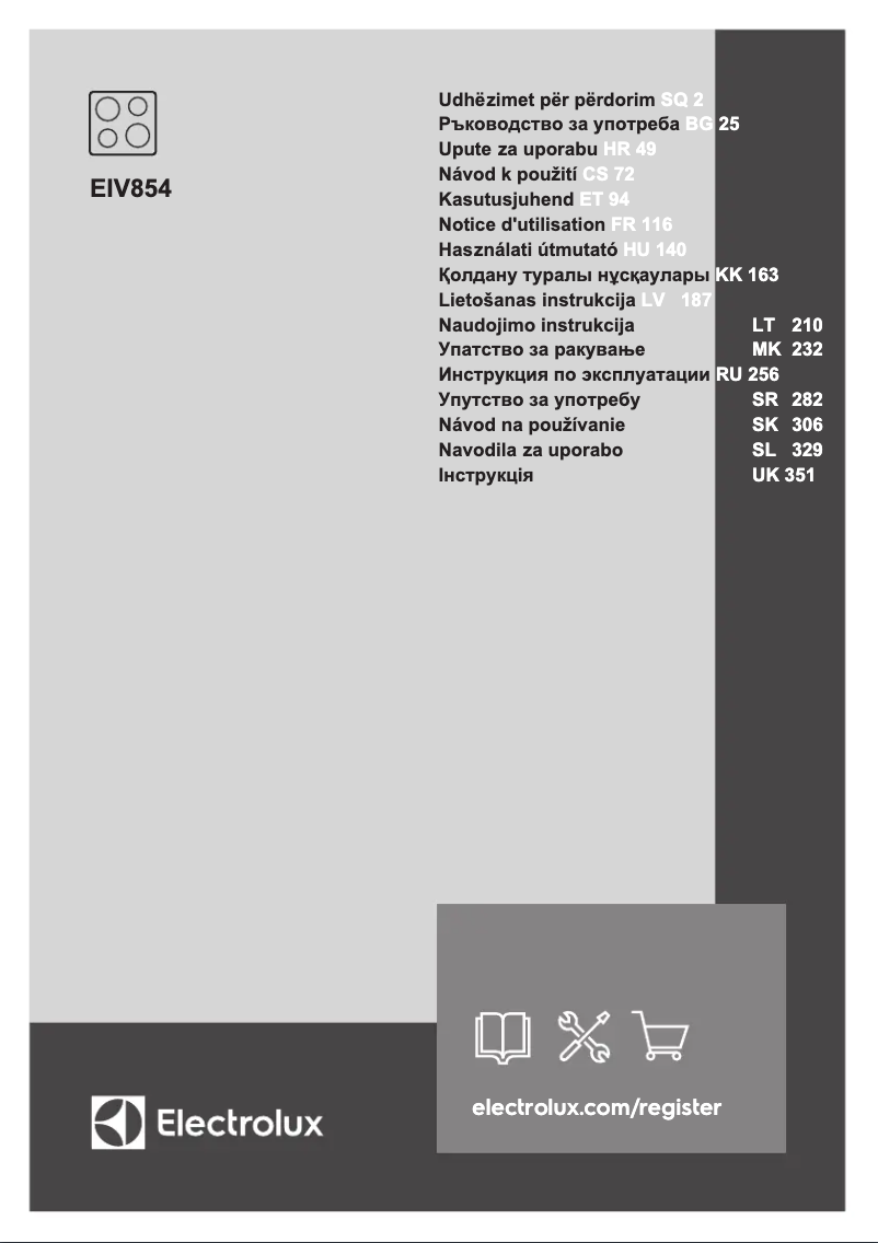 Page n°1 - Manuel utilisateur Electrolux EIV854