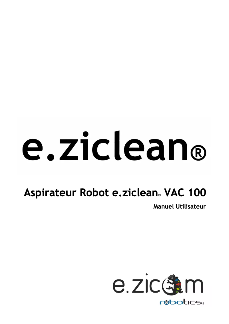 Page n°1 - Manuel utilisateur E.zicom VAC 100
