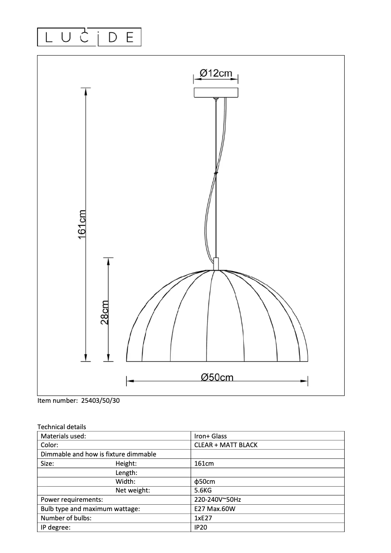 Page n°1 - Manuel utilisateur Lucide Timius 25403/50/30