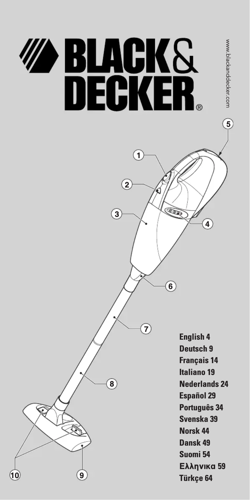 Image de la première page du manuel de l'appareil Dustbuster FCV9605K