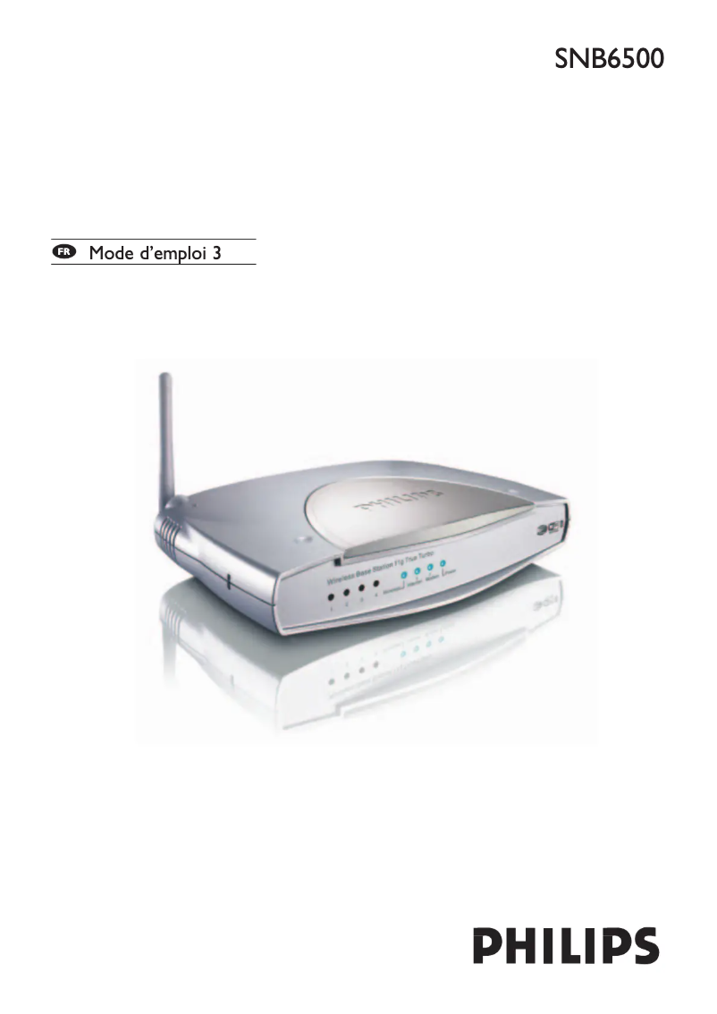 Page 1 de la notice Manuel utilisateur Philips SNB6500