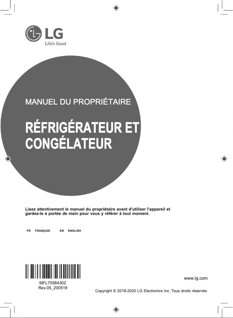 Image de la première page du manuel de l'appareil GC5799SC