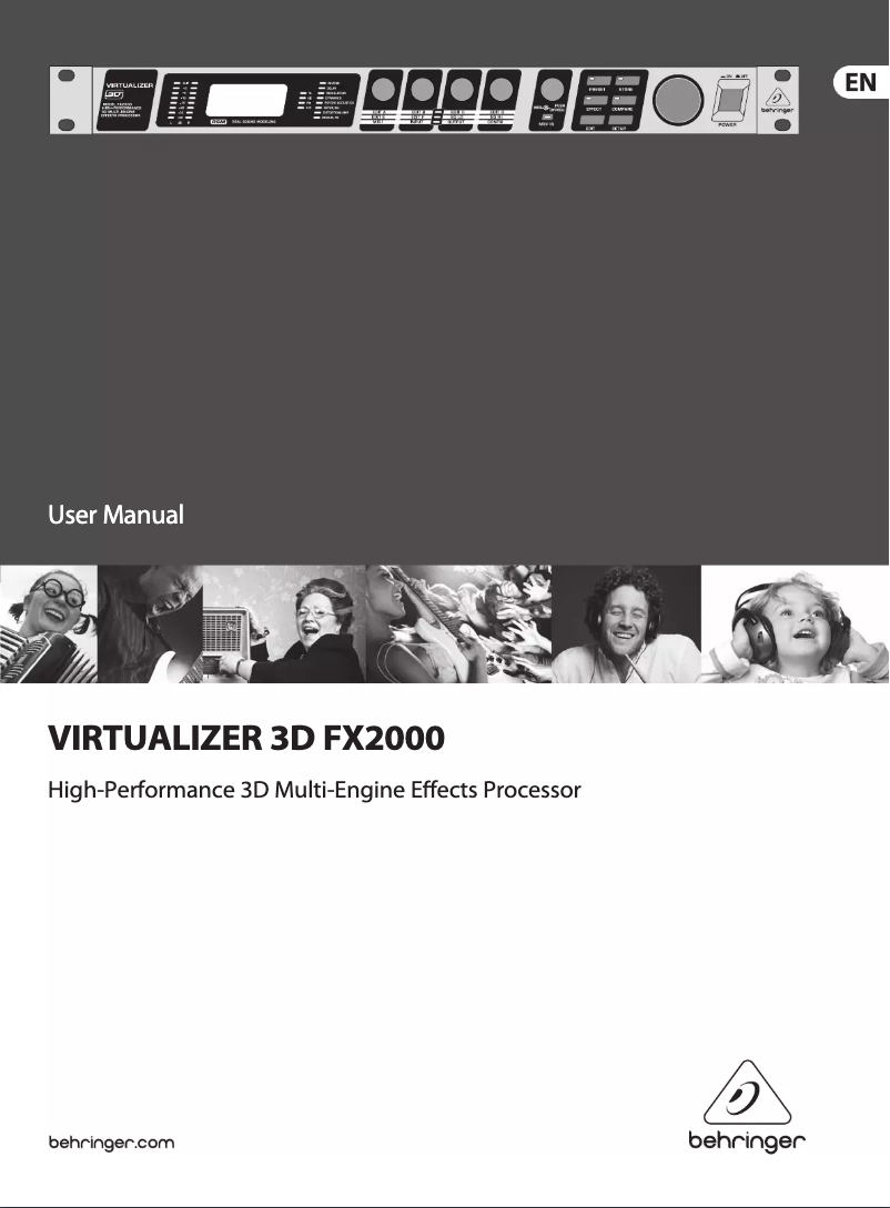 Página 1 del manual Manual de usuario Behringer Virtualizer 3D FX2000