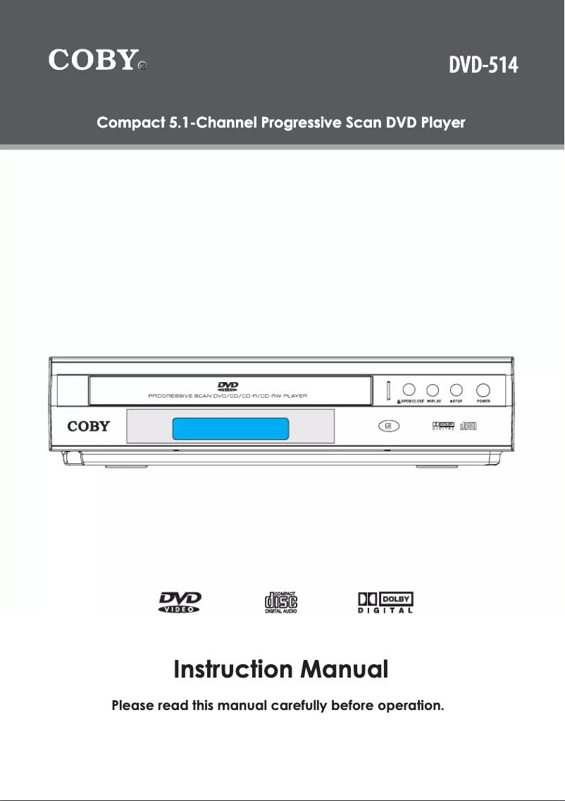 Página 1 del manual Manual de usuario Coby DVD514
