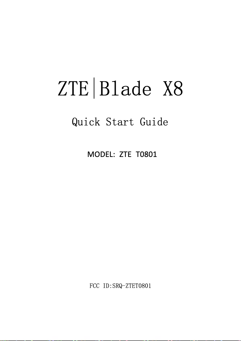 Page n°1 - Manuel utilisateur ZTE Blade X8