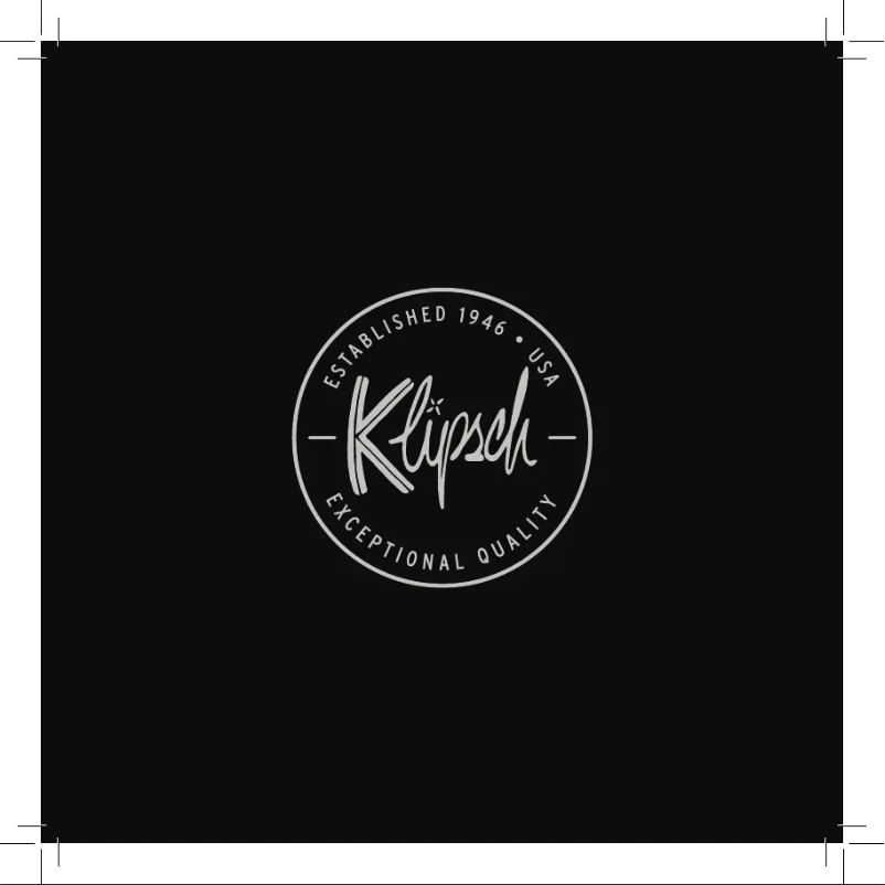 Page n°1 - Manuel utilisateur Klipsch GIG XL