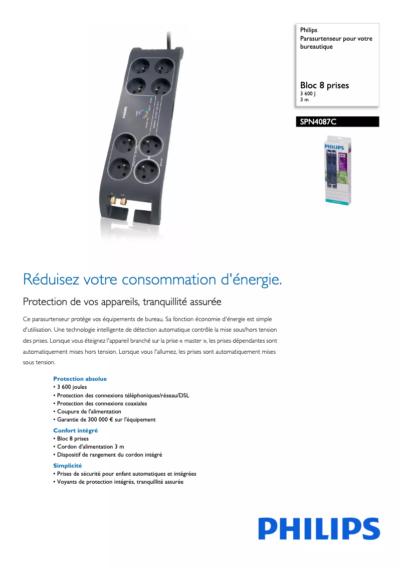 Image de la première page du manuel de l'appareil SPN4087