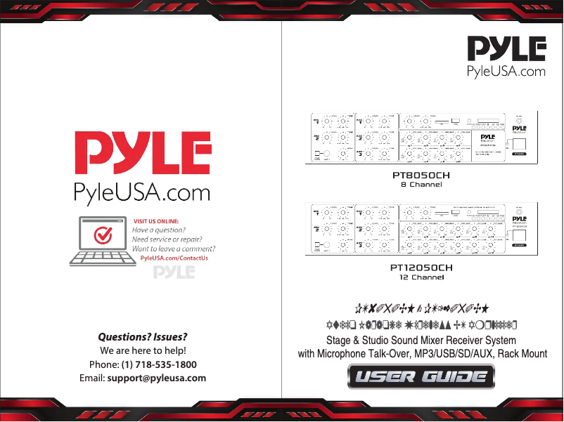 Page 1 de la notice Manuel utilisateur Pyle PT8050CH