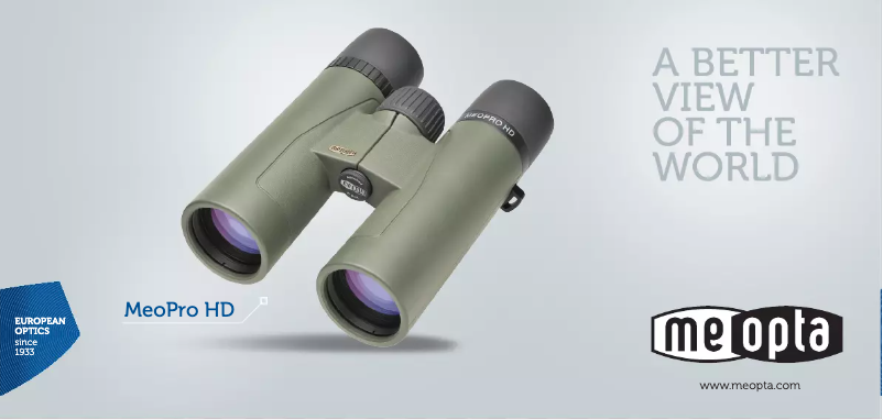 Page n°1 - Manuel utilisateur Meopta MeoPro 10x42 HD