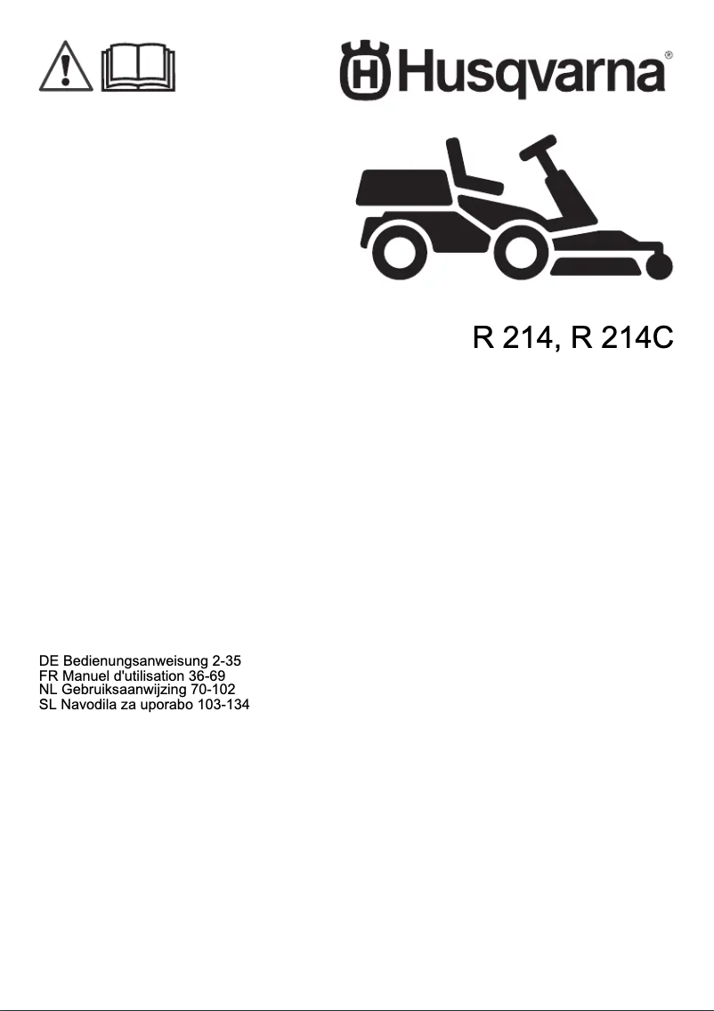 Página 1 del manual Manual de usuario Husqvarna R 214