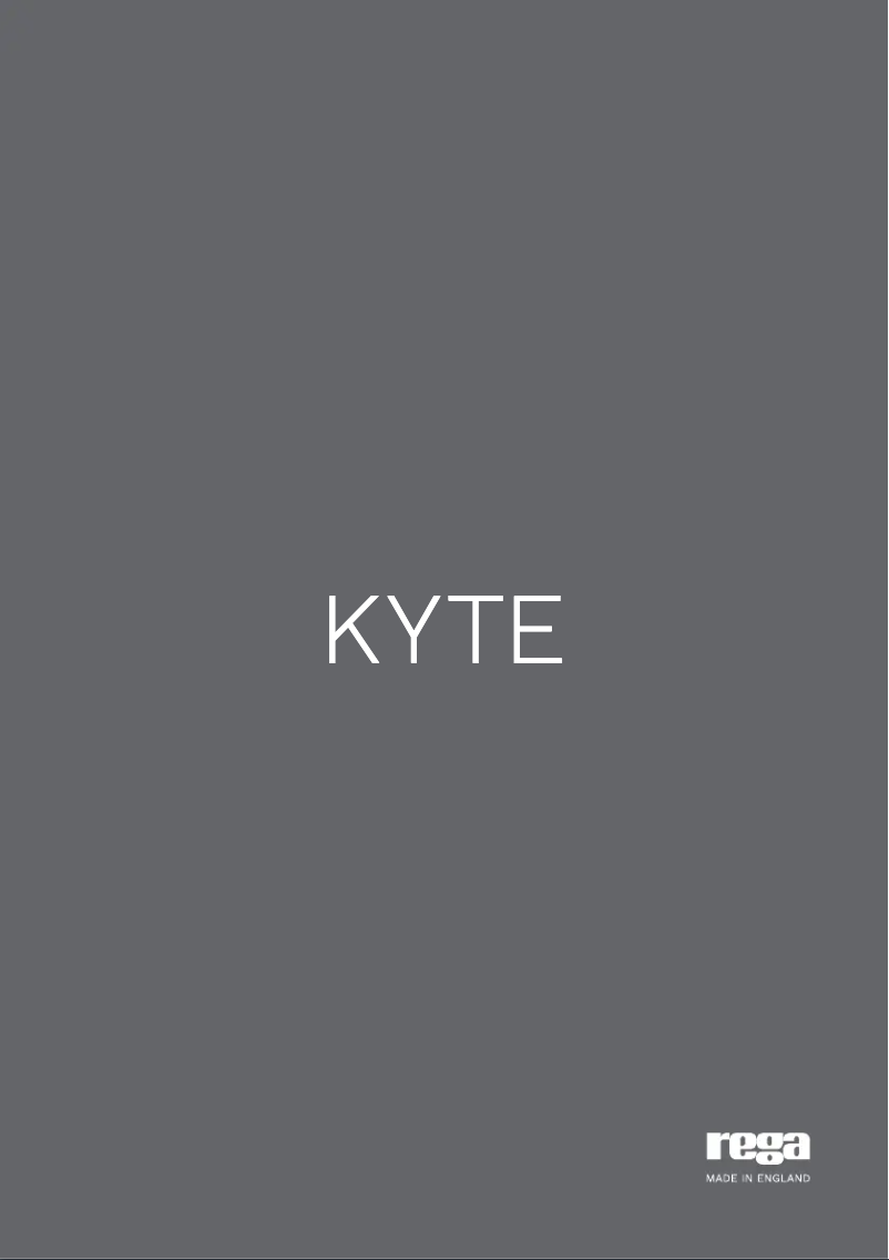 Page 1 de la notice Manuel utilisateur Rega Kyte