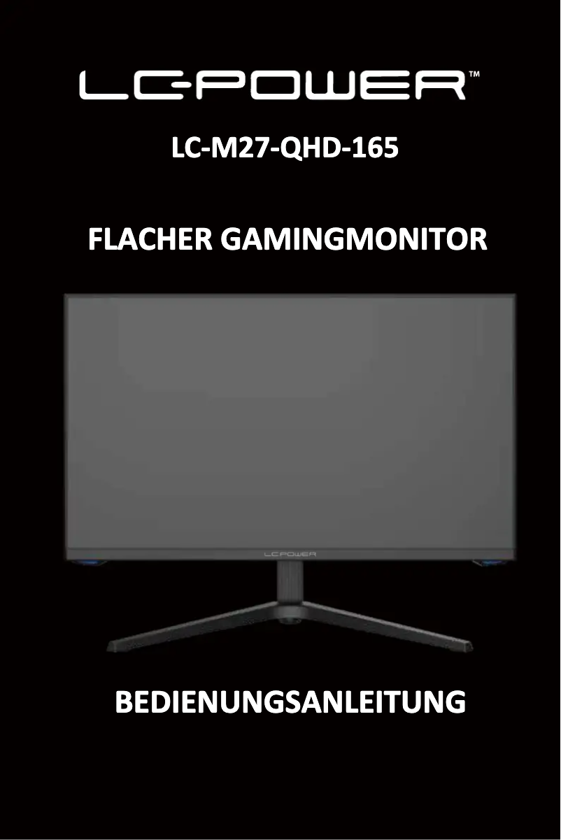 Page 1 de la notice Manuel utilisateur LC-Power LC-M27-QHD-165