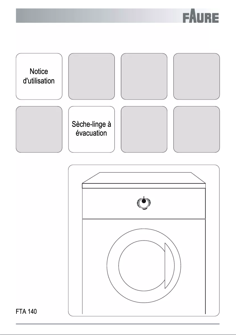 Page n°1 - Manuel utilisateur Faure FTA140