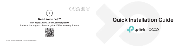 Page 1 de la notice Manuel utilisateur TP-Link Deco X50-4G
