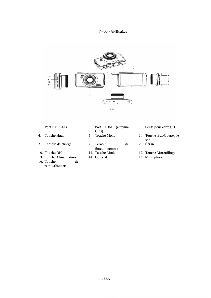 Page 1 of the manual User Manual Denver CCG-4010