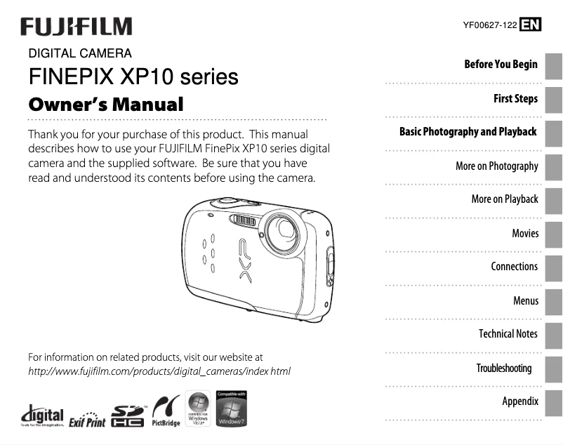 Page n°1 - Manuel utilisateur Fujifilm FinePix XP10