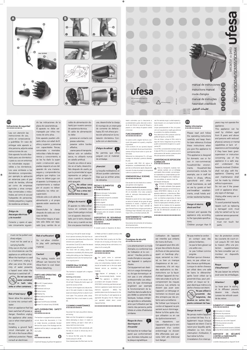 Imagen de la primera página del manual del dispositivo SC8344