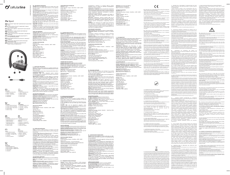 Page 1 de la notice Manuel utilisateur Cellular Line Fix