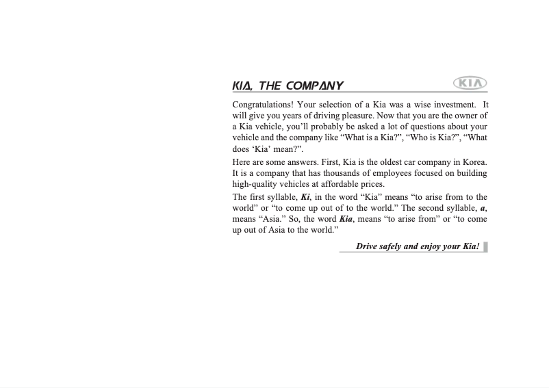 Page n°1 - Manuel utilisateur Kia Sedona (2008)