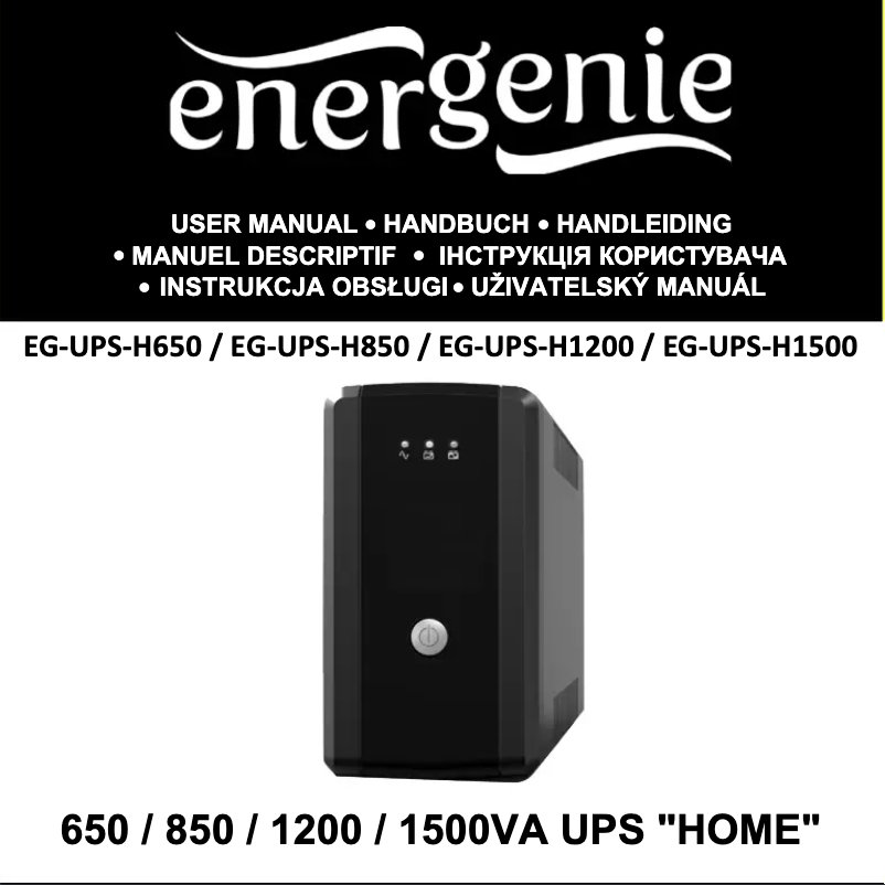 Page 1 de la notice Manuel utilisateur EnerGenie EG-UPS-H650