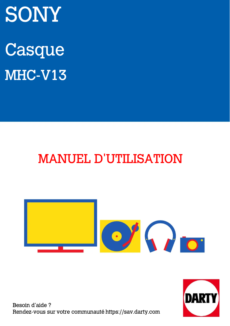 Page n°1 - Manuel utilisateur Sony MHC-V13