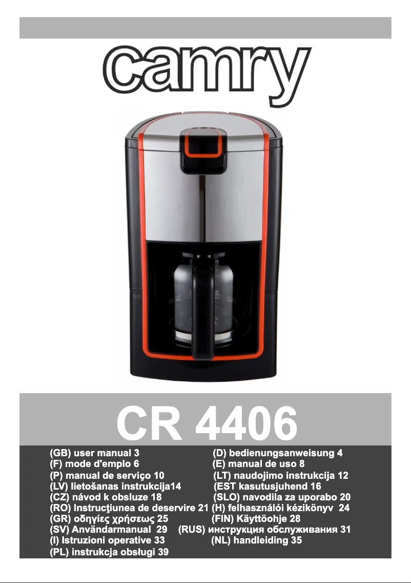 Image de la première page du manuel de l'appareil CR 4406