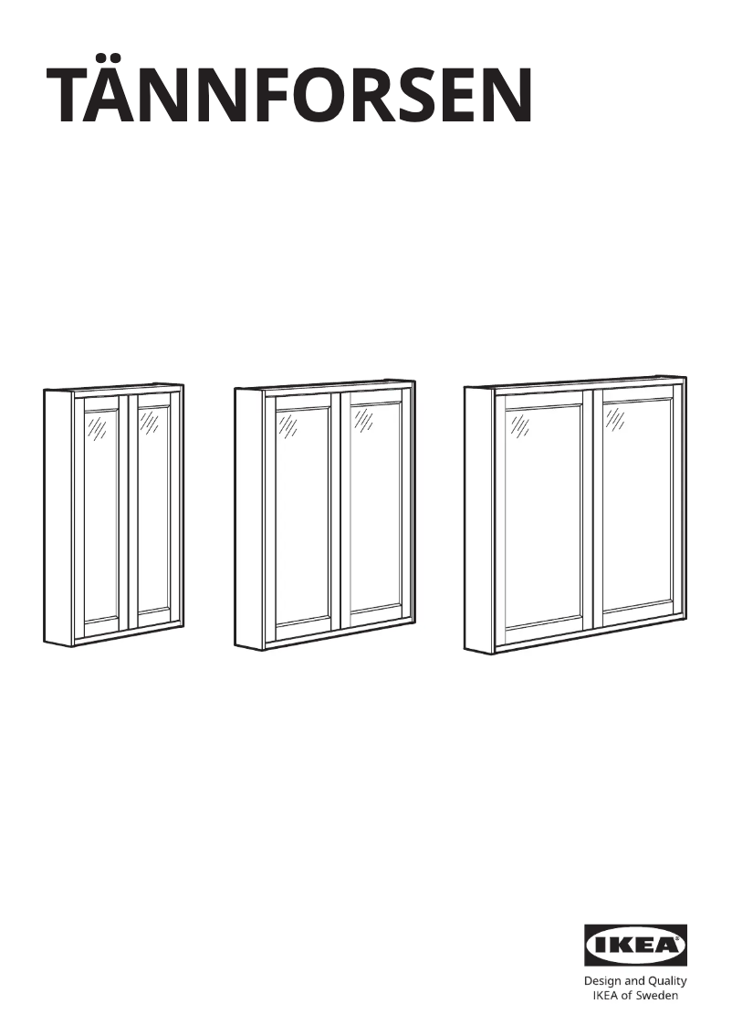 Página 1 del manual Manual de usuario Ikea TÄNNFORSEN 205.552.54