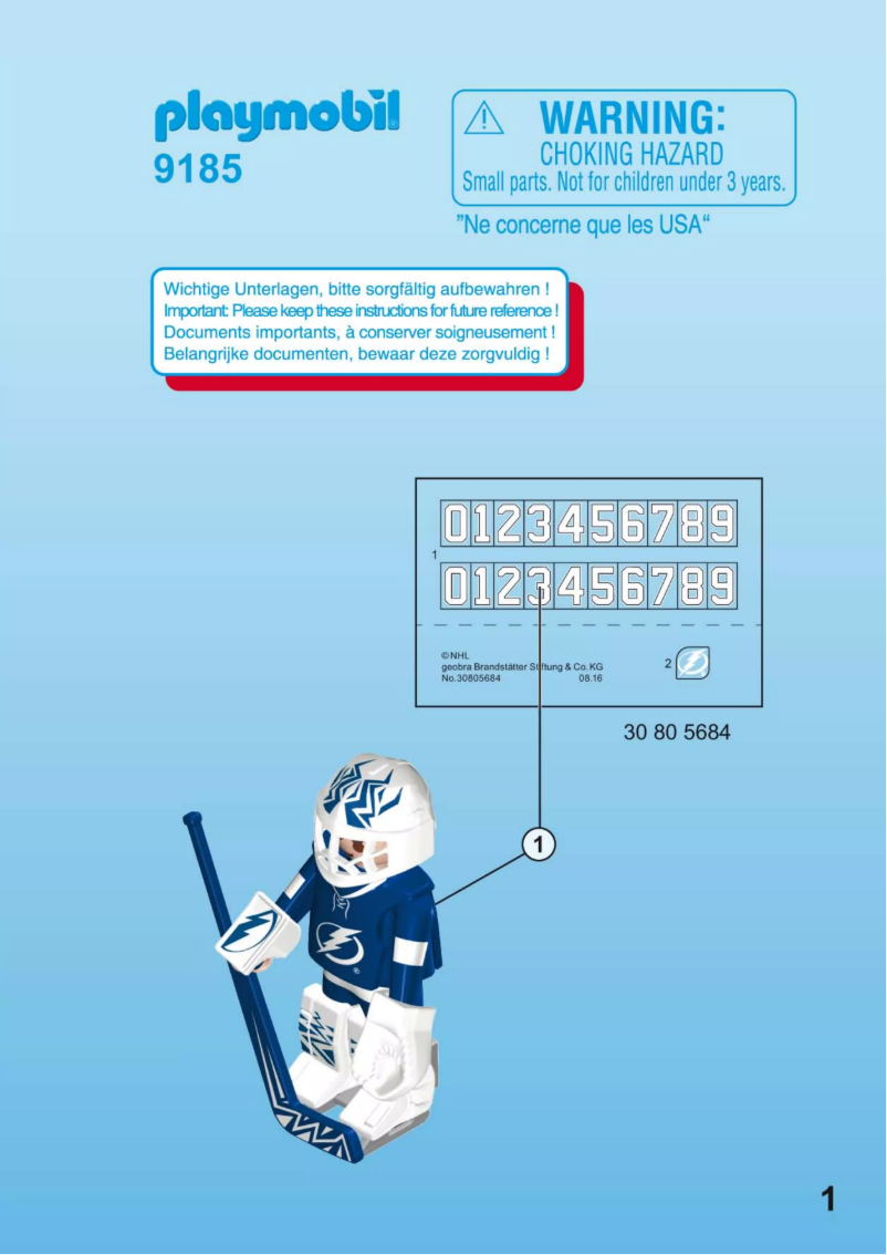 Page n°1 - Manuel utilisateur Playmobil 9185