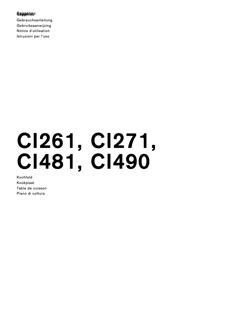 Image de la première page du manuel de l'appareil CI481112