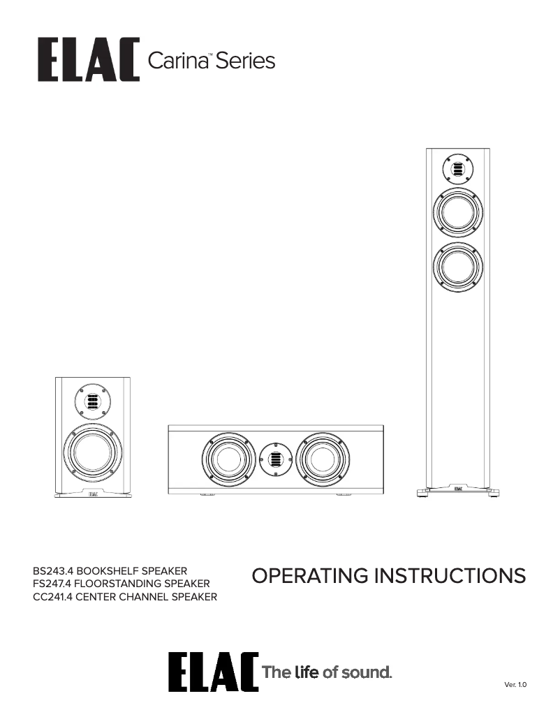 Página 1 del manual Ficha técnica ELAC Carina CC241.4