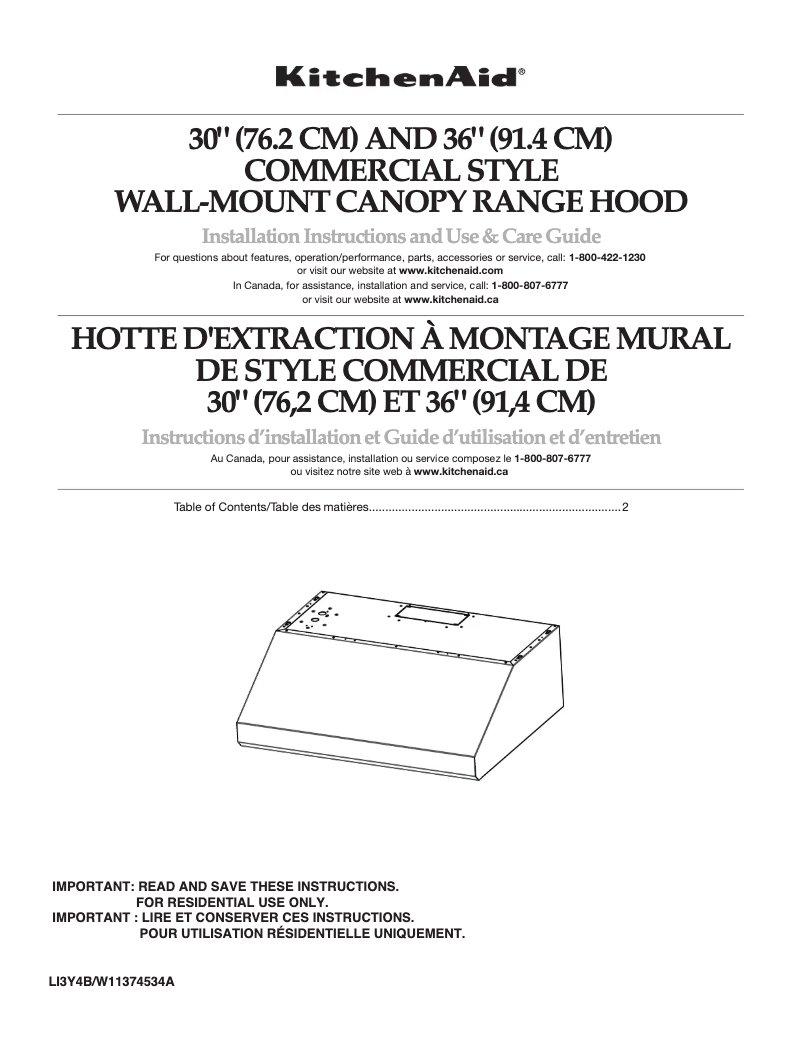 Page 1 of the manual Instructions / Assembly KitchenAid KVUC606JSS