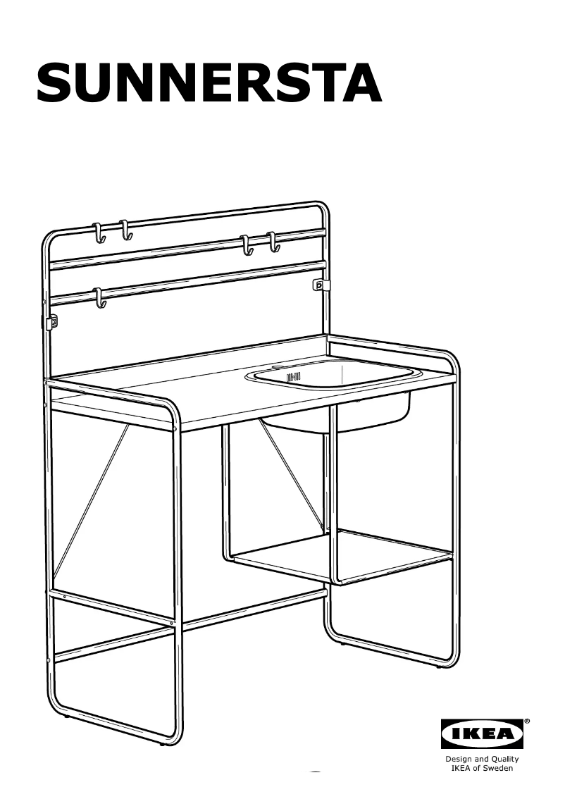 Page 1 de la notice Instructions / montage Ikea SUNNERSTA