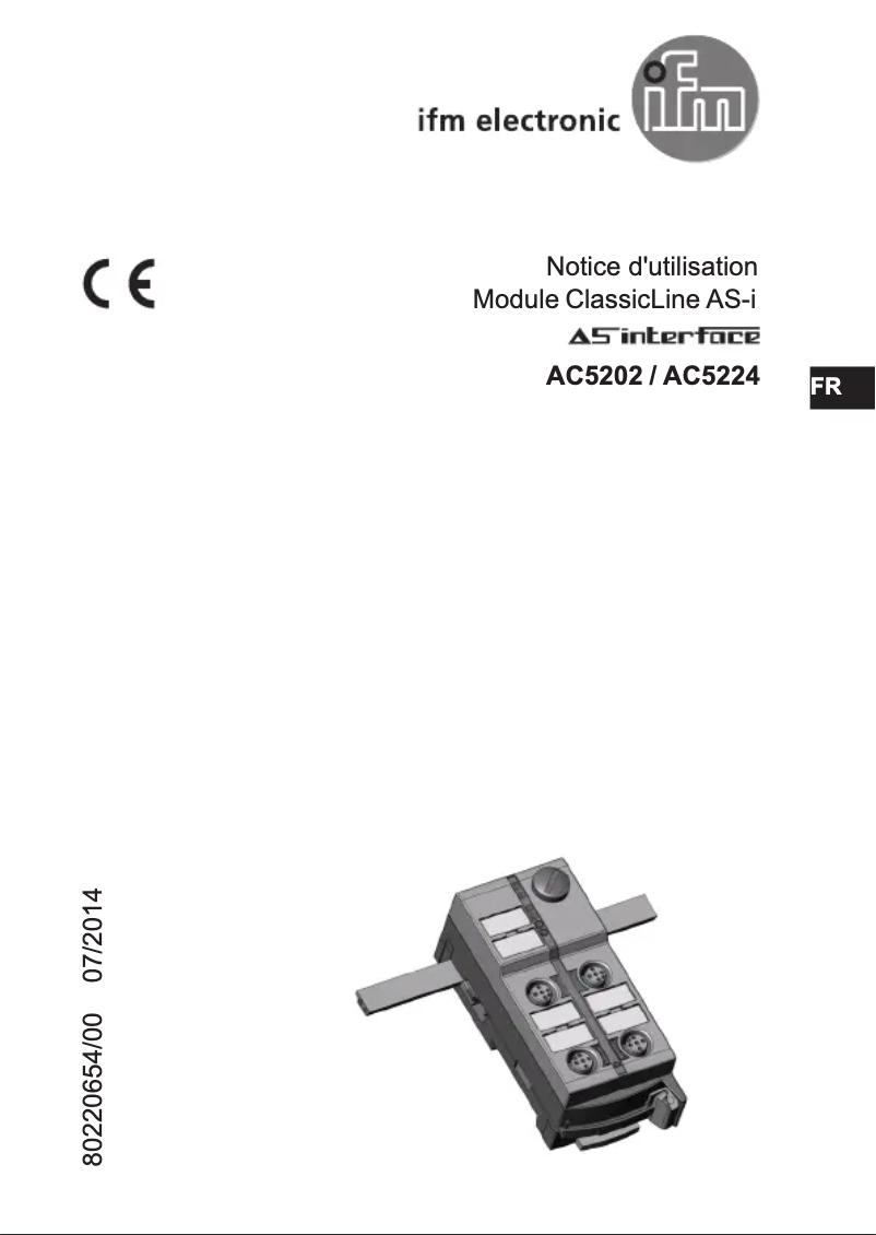 Page n°1 - Manuel utilisateur IFM AC5202