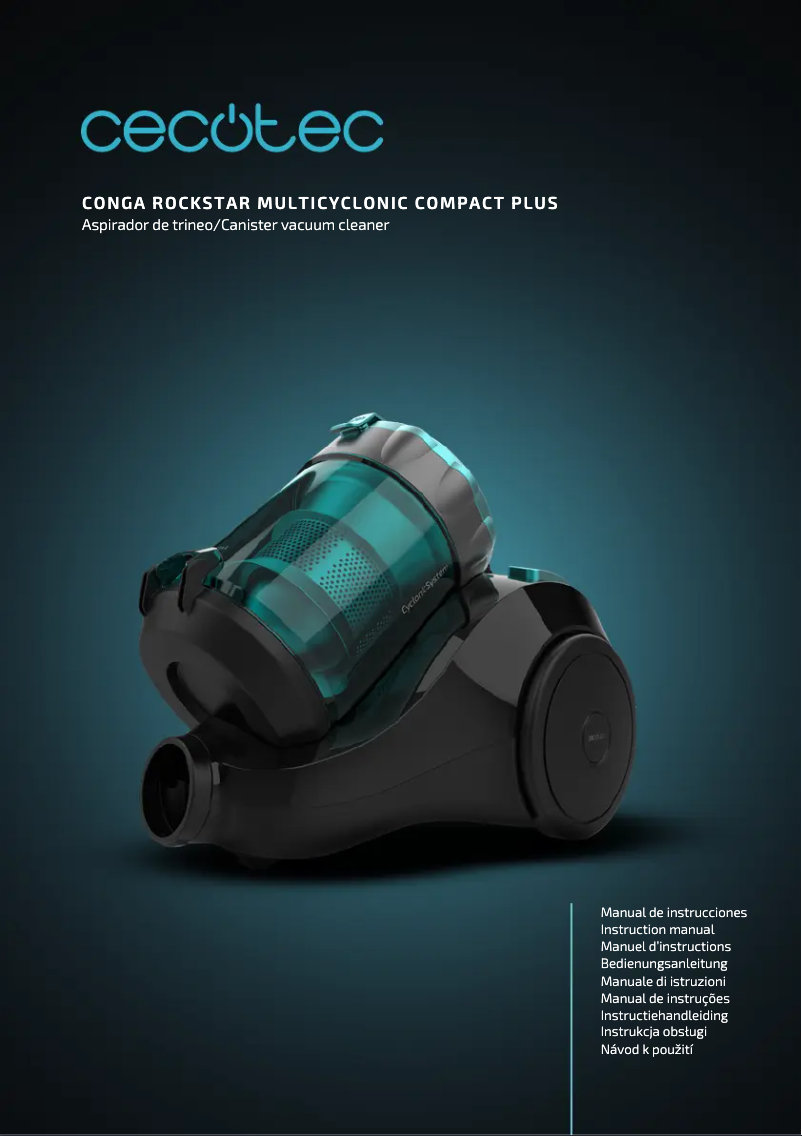 Page 1 de la notice Manuel utilisateur Cecotec Conga RockStar Multicyclonic Compact Plus