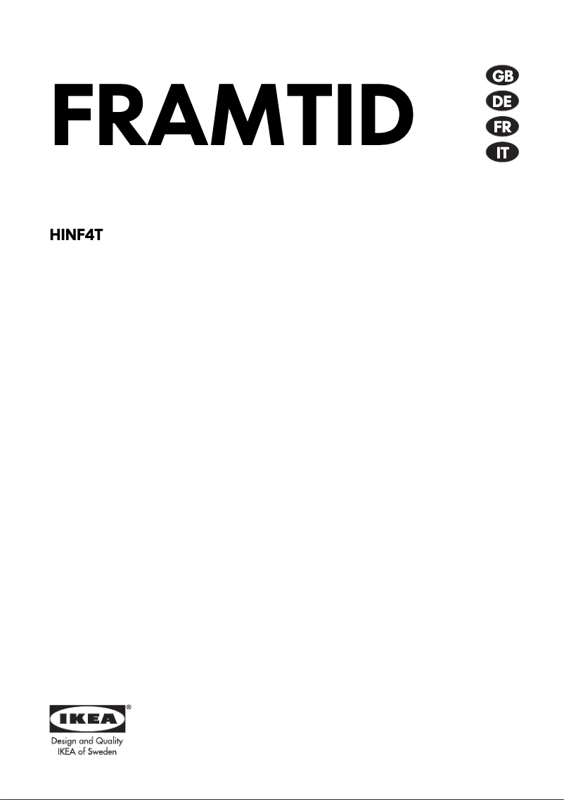 Image de la première page du manuel de l'appareil FRAMTID HINF4T