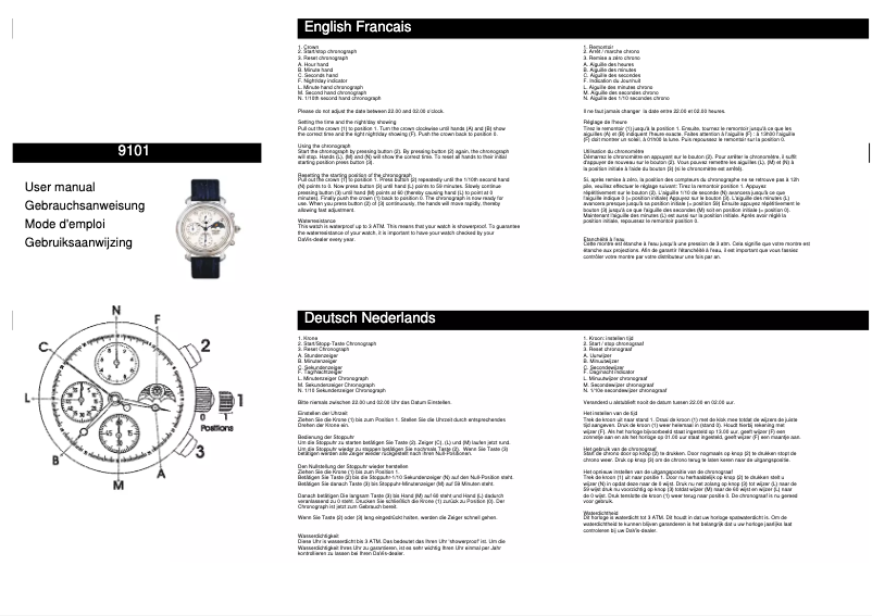 Page 1 de la notice Manuel utilisateur Davis 9101