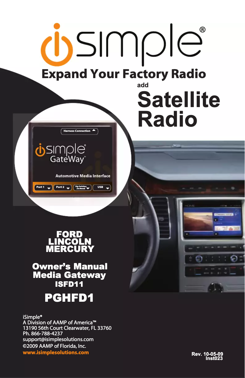 Image de la première page du manuel de l'appareil PGHFD1