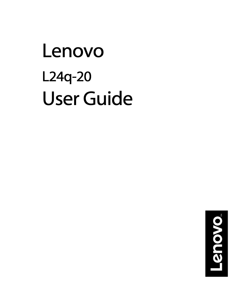 Page n°1 - Manuel utilisateur Lenovo L24q-20
