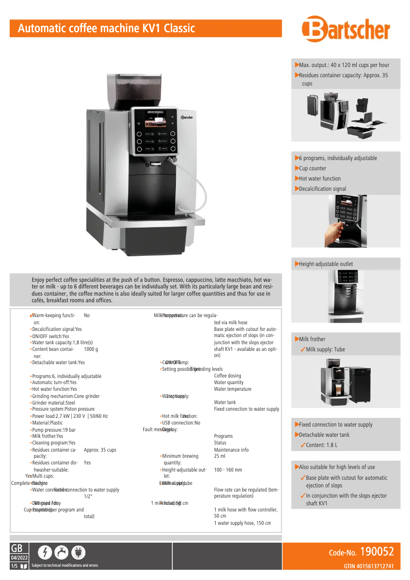 Imagen de la primera página del manual del dispositivo KV1