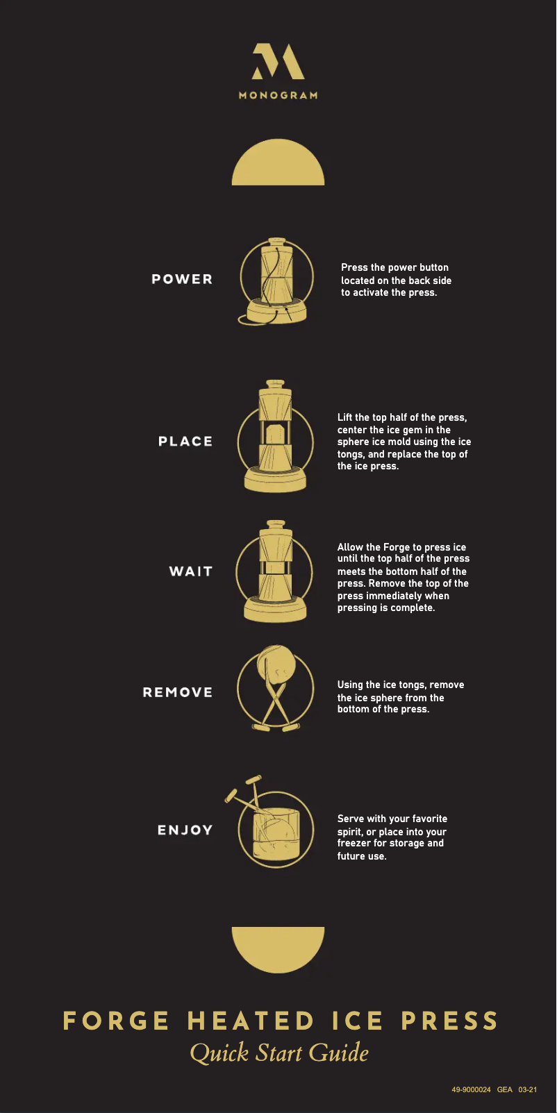 Page n°1 - Guide de démarrage rapide Monogram Forge