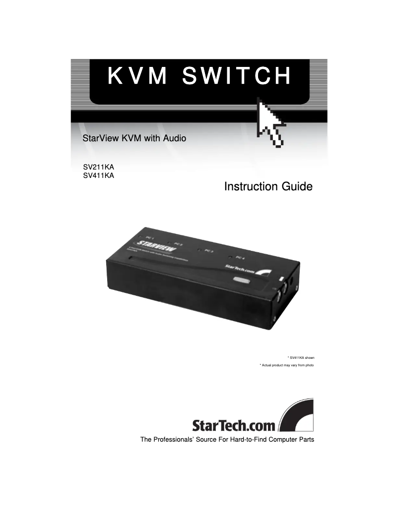 Page n°1 - Manuel utilisateur StarTech.com SV411KA